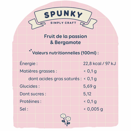 SPUNKY FRUIT DE LA PASSION BERGAMOTE - vue 1 - Boissons effervescentes
