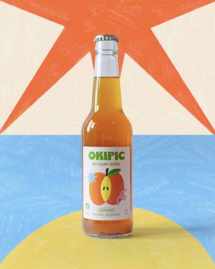 OKIPIC POMME CARAMEL GINGEMBRE 33CL - Boissons effervescentes