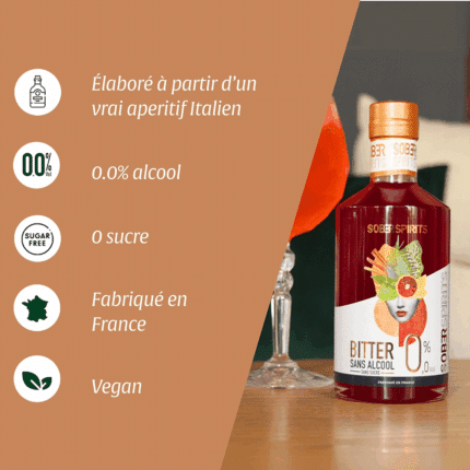 SOBER SPIRITS BITTER 0% - vue 1 - Amer sans alcool