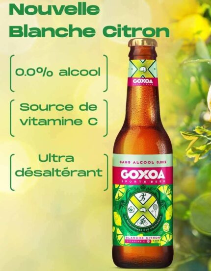 GOXOA BLANCHE CITRON 33CL - vue 1 - Bières de récupération