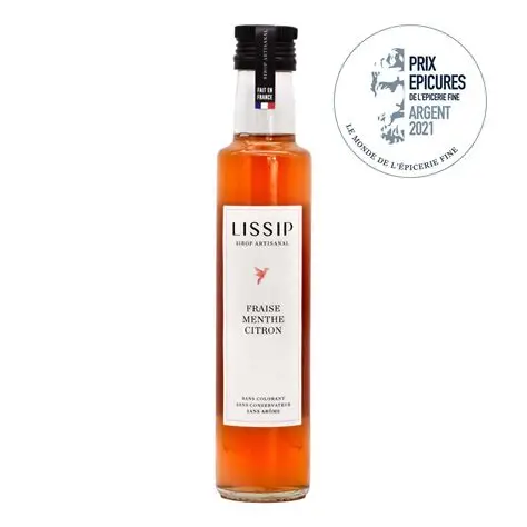 Sirop Lissip fraise menthe citron Sirop Lissip fraise menthe citron