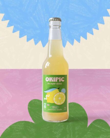 OKIPIC CITRON CONCOMBRE MENTHE 33CL - Boissons effervescentes